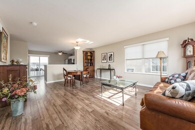Living room w/new laminated wood floor