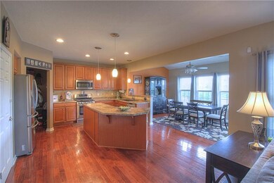Hardwood floors are throughout the main floor for 