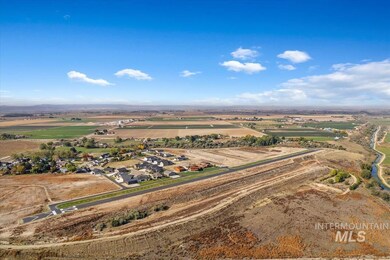 Aerial view of sparsely populated area