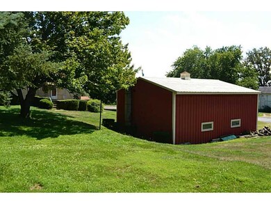Exterior Back. Back of Garage