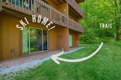 Ski home to your patio that steps right in to your