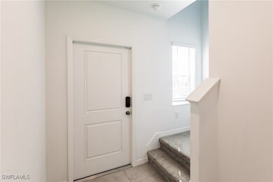 Stairway with tile patterned flooring