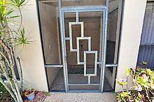 Screened cage at entry
