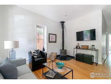 Great room with wood stove