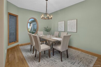 The Dining Room with Windows Overlooking the Front of the Home.