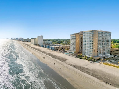 View of urban area with unending shoreline