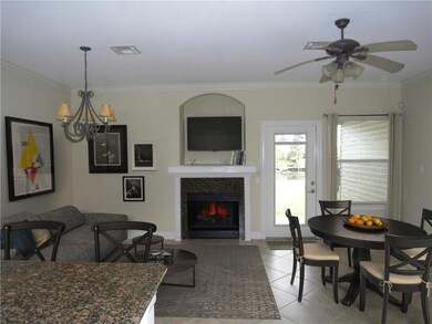 Living and dining room virtually staged
