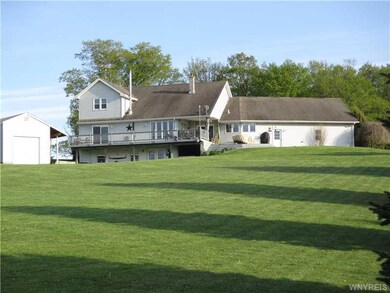 Backyard. Gently rolling grounds.  2nd Garage.