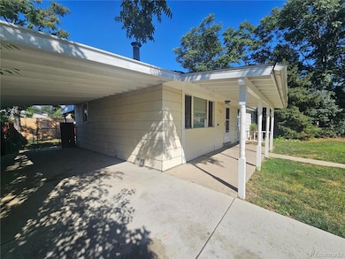 Front porch and carport area