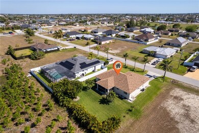 Aerial view of residential area