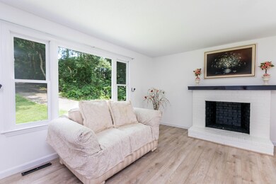Living room with fireplace