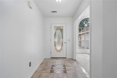 Entryway with baseboards