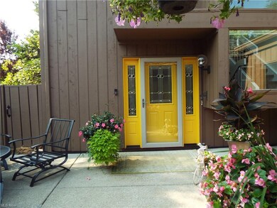 As you walk up to the condo.  Freshly painted fron