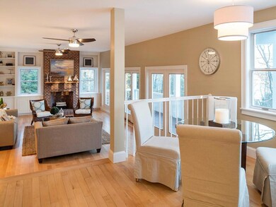 Looking into living room