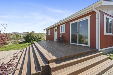 Red house deck close up