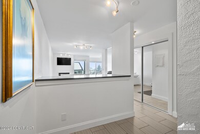 Entrance with tile floors, open concept