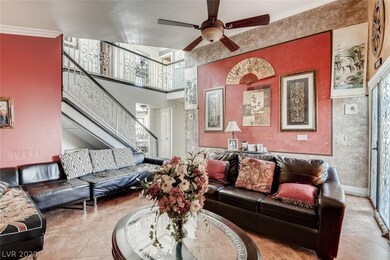 Accent Wrought Iron Open Banisters, Ceiling Fan