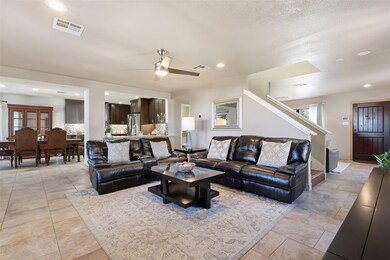 Living area featuring recessed lighting and ceili