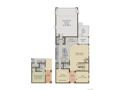 First Floor Layout - home will have the optional w