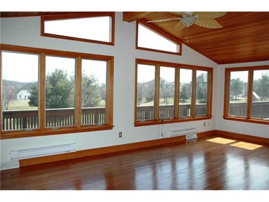 Sunroom. Large conditioned sunroom with vaulted ce