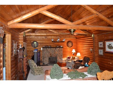 Great room with gas/woodburning fireplace; stones 