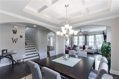 Curved entryways lead you in and out of the dining