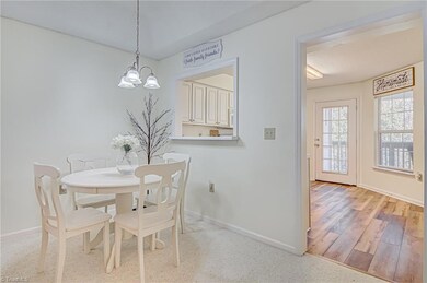 Dining area is just right off the kitchen.