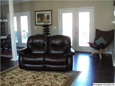 Living room with new hardwood floors