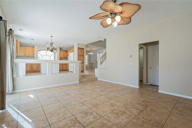 Family Room with ceiling fan