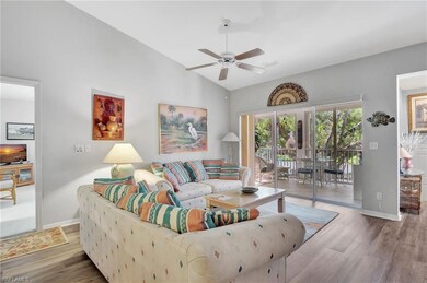 Living room with hardwood / wood-style flooring, c