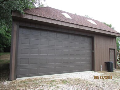 The detached garage has an upstairs that could be 