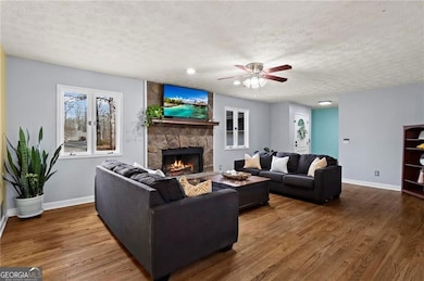 with beautiful original hardwood floors