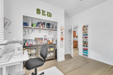 The first guest bedroom offers a bright, open and airy feel. Closet doors can be reinstalled at buyers request before the close of escrow.