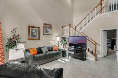 Family area with vaulted ceilings