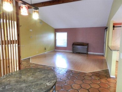 View from dining room into living room