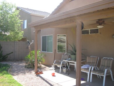 back yard with covered patio