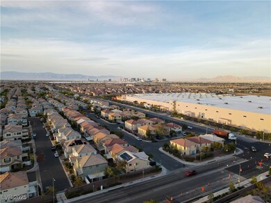 Drone / aerial view with a residential view and a