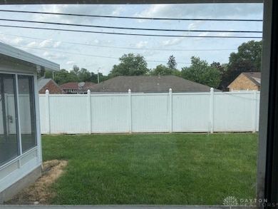 Privacy fence across back