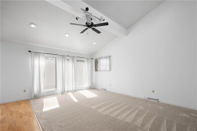 Large windows allow tons of natural light to fill