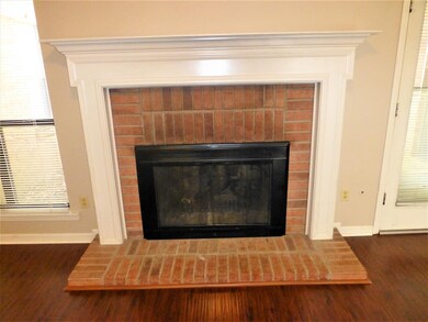 Gas fireplace with gas logs and glass doors