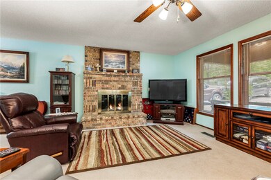 Wood burning fireplace