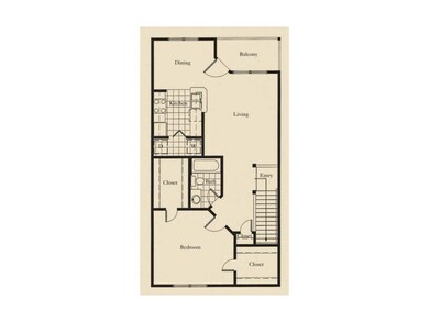 Brookside Floor plan, Approx 933 Sq ft.