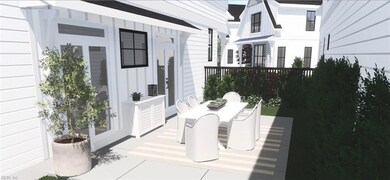 Private patio off French double doors