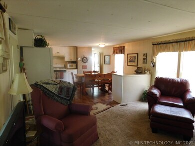 Living room to kitchen view.