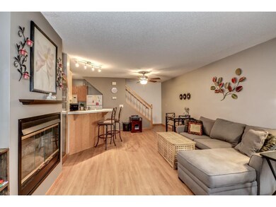This home is light and bright and has a gas firepl