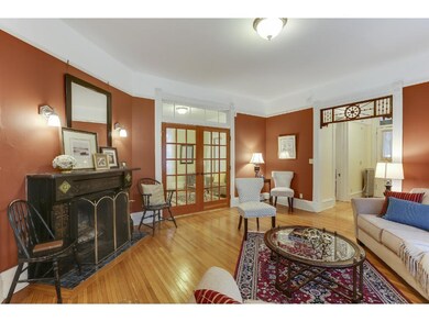 Living room fireplace is wood burning but has a br