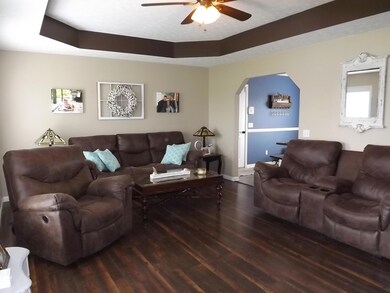 Great room opens to the dining room