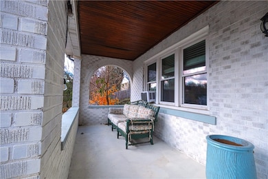 Enjoy morning coffee or evening spirts from your large Covered Front Porch that sits above the street overlooking the neighborhood toward the Allegheny River.
