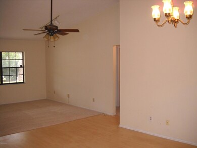 Vaulted living/dining combo view