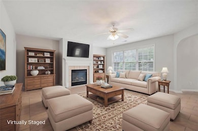 Staged great room gives you an idea of how big this room is.